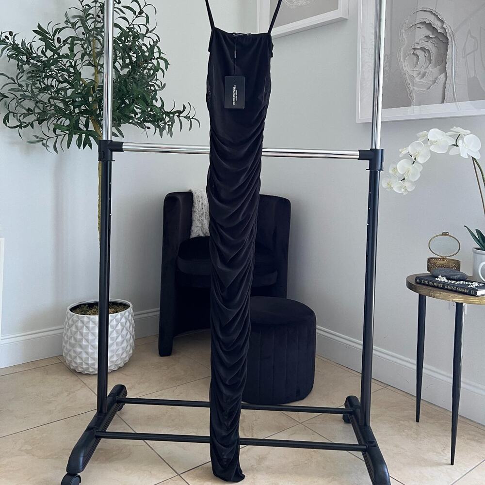 Thin strap ruched maxi dress